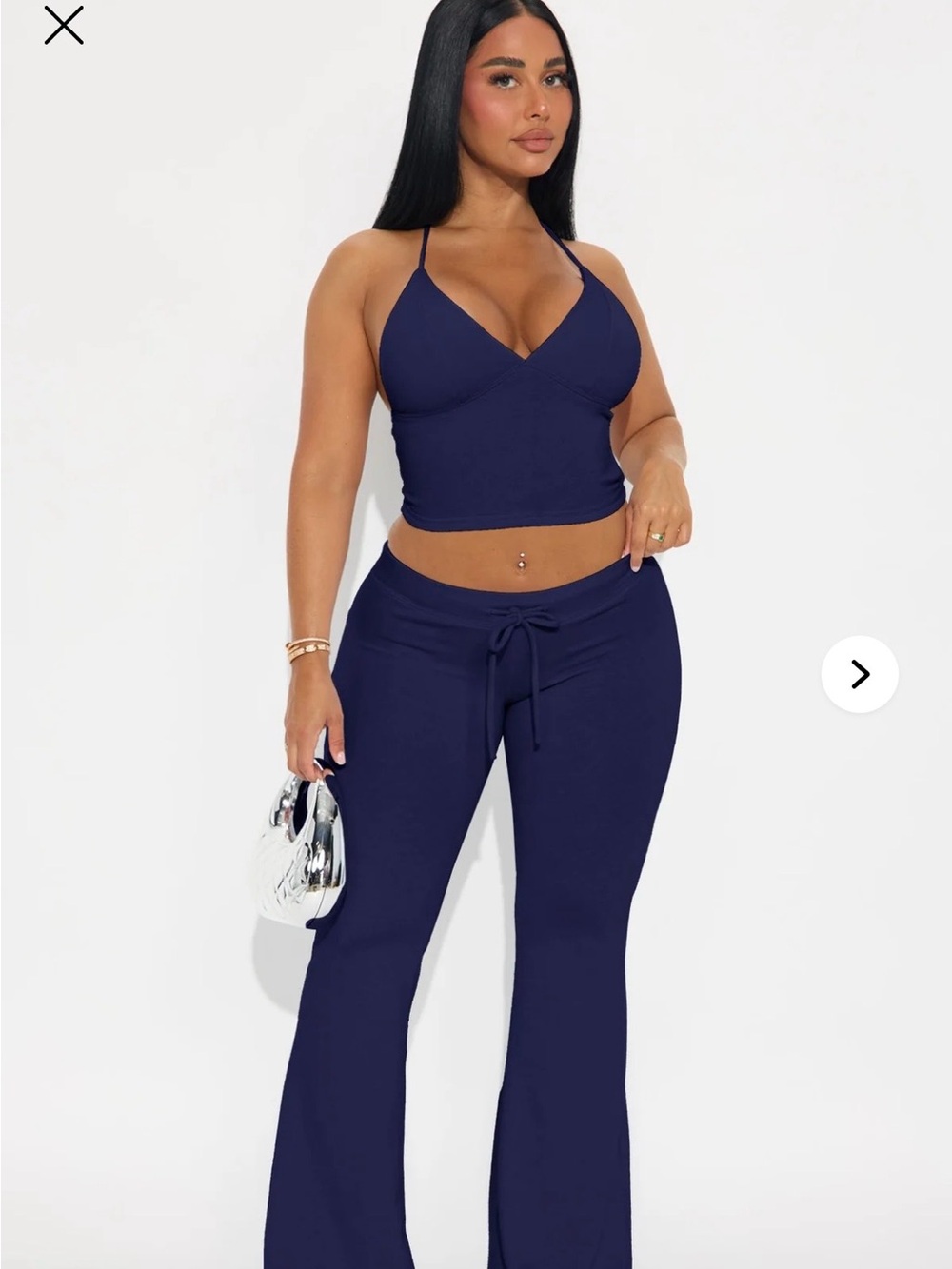 Fashion Nova Navy Blue Matching Set/ Size Medium but runs small
